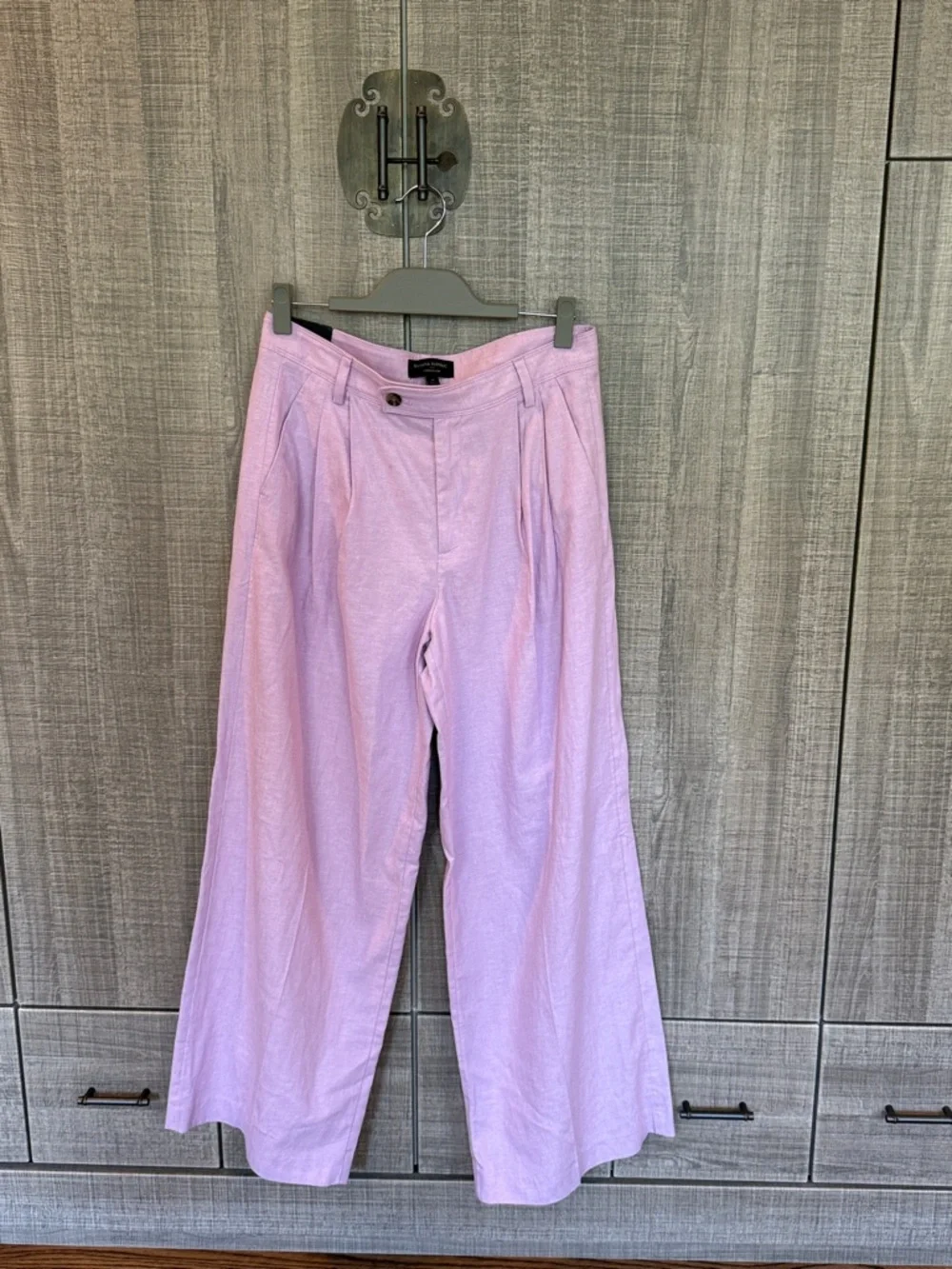 Banana Republic Linen Blend Wide Leg Pleated Trousers